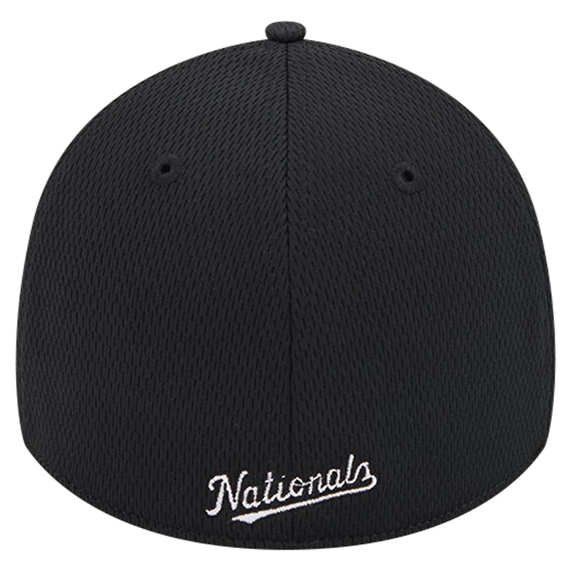 Casquette flexible Active Dash Mark 39THIRTY des Washington Nationals New Era noire pour hommes