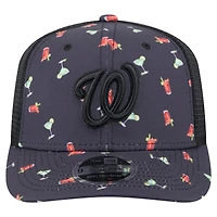 Casquette extensible à bouton-pression New Era noire pour homme, motif aventure 9SEVENTY des Washington Nationals