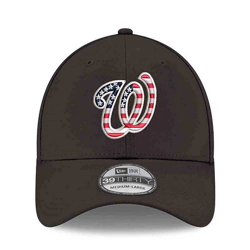 Casquette New Era noire pour homme Washington Nationals America 250 39THIRTY Flex