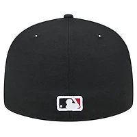 Men's New Era Black Washington Nationals Checkered Undervisor 59FIFTY Fitted Hat