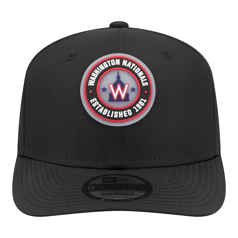 Men's New Era Black Washington Nationals Circle 9SEVENTY Adjustable Hat