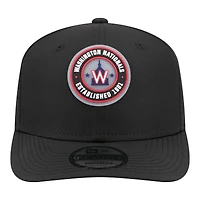 Men's New Era  Black Washington Nationals Circle 9SEVENTY Adjustable Hat