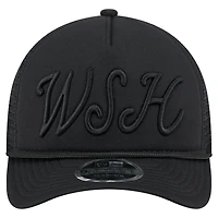 Casquette camionneur ajustable 9FORTY A-Frame M-Crown noire des Nationals de Washington pour homme New Era