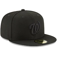 Men's New Era Black Washington Nationals Primary Logo Basic 59FIFTY Fitted Hat