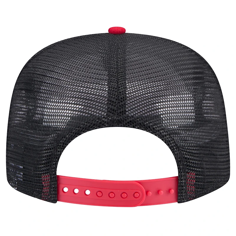 Men's New Era Black Washington Nationals Throwback Meshback Golfer Hat
