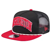 Casquette de golfeur noire en maille arrière Throwback des Nationals de Washington New Era pour hommes