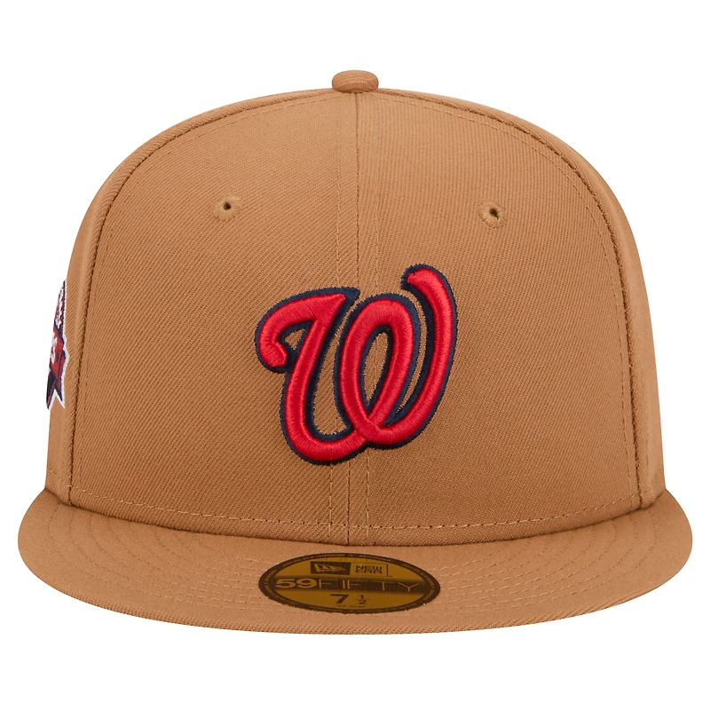 Casquette ajustée 59FIFTY marron des Washington Nationals New Era pour hommes