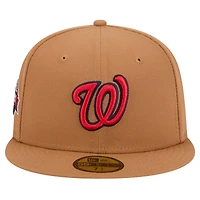 Casquette ajustée 59FIFTY marron des Washington Nationals New Era pour hommes