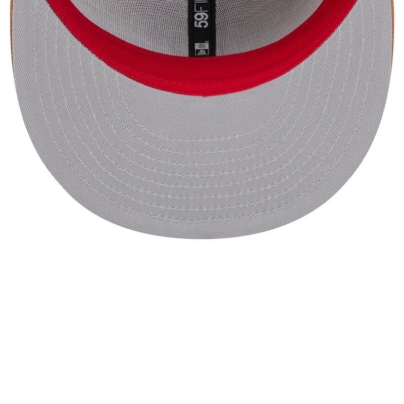 Casquette ajustée 59FIFTY marron des Washington Nationals New Era pour hommes