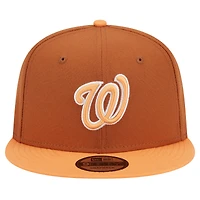 Men's New Era Brown Washington Nationals Spring Color Two-Tone 9FIFTY Snapback Hat