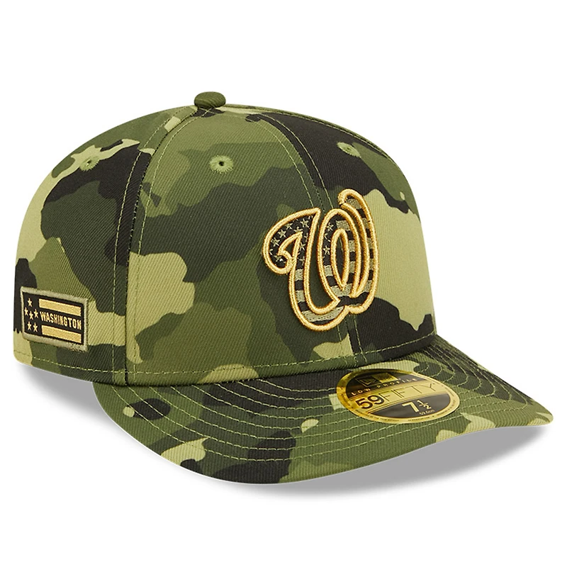 NWE VEUT CAMO MLB 2022 JOURNÉE DES FORCES ARMÉES SUR LE TERRAIN LP 59FIFTY HATMENLOP