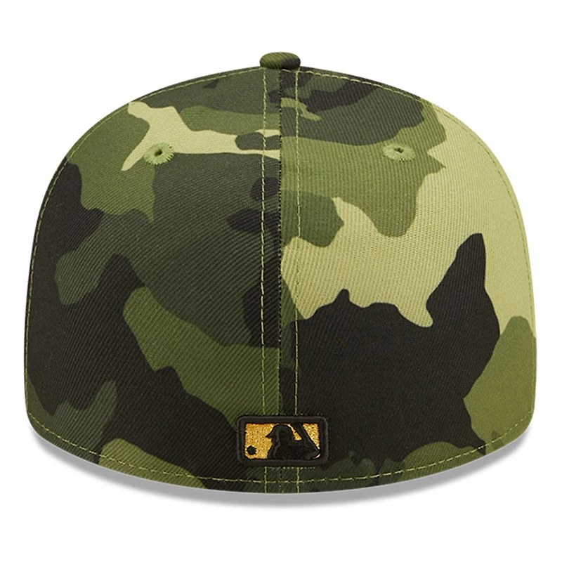 NWE VEUT CAMO MLB 2022 JOURNÉE DES FORCES ARMÉES SUR LE TERRAIN LP 59FIFTY HATMENLOP