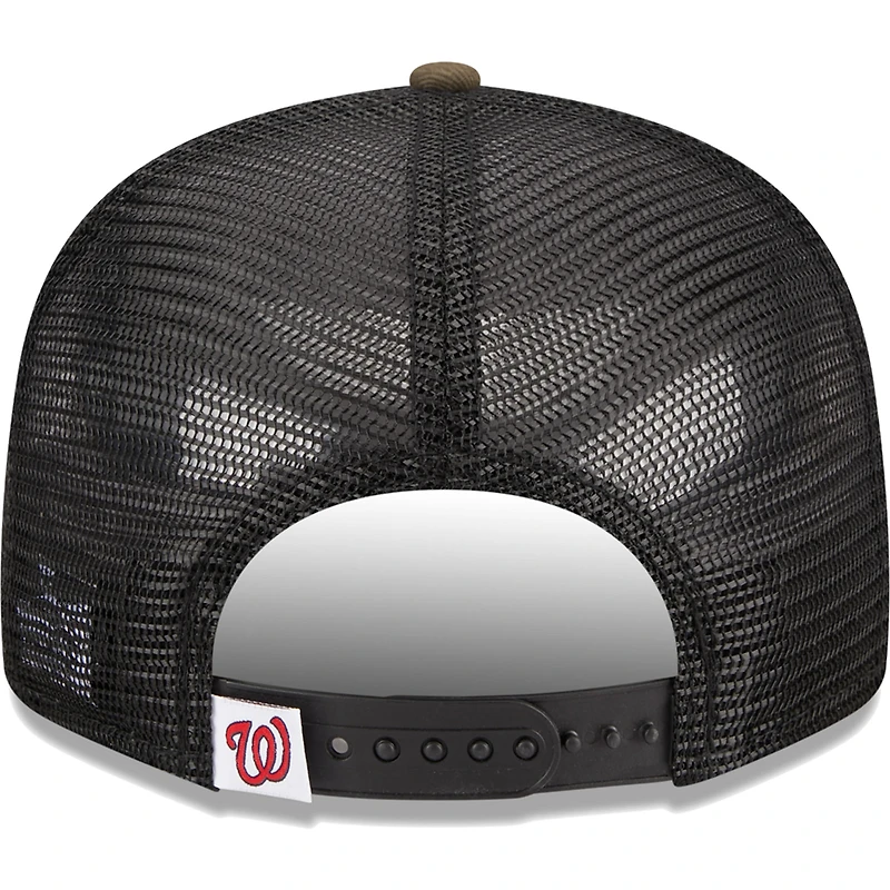 Men's New Era Camo Washington Nationals Woodland Camo Trucker 9FIFTY Snapback Hat