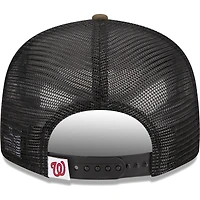 Men's New Era Camo Washington Nationals Woodland Camo Trucker 9FIFTY Snapback Hat