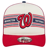 Casquette snapback A-Frame 9FIFTY Trucker pour homme New Era crème/rouge Washington Nationals Banner