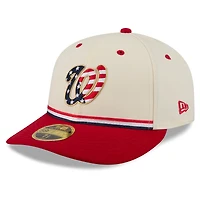 Men's New Era Cream/Red Washington Nationals USA 250 Fourth of July Low Profile 59FIFTY Fitted Hat