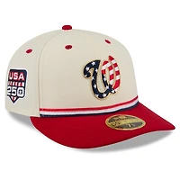Men's New Era Cream/Red Washington Nationals USA 250 Fourth of July Low Profile 59FIFTY Fitted Hat