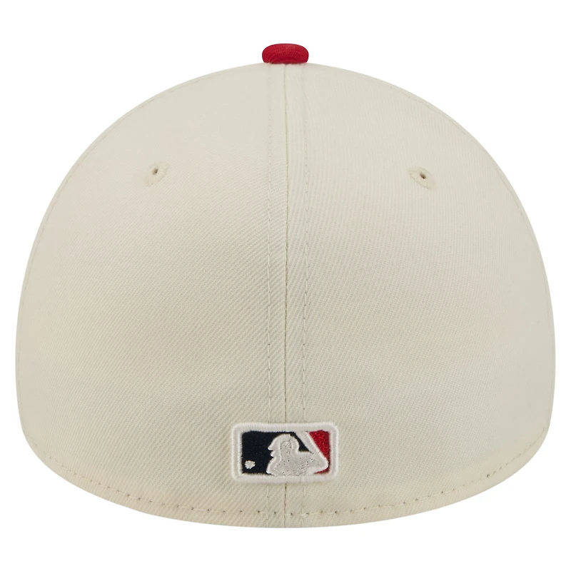 Men's New Era Cream Washington Nationals Chrome A-Frame 59FORTY Fitted Hat