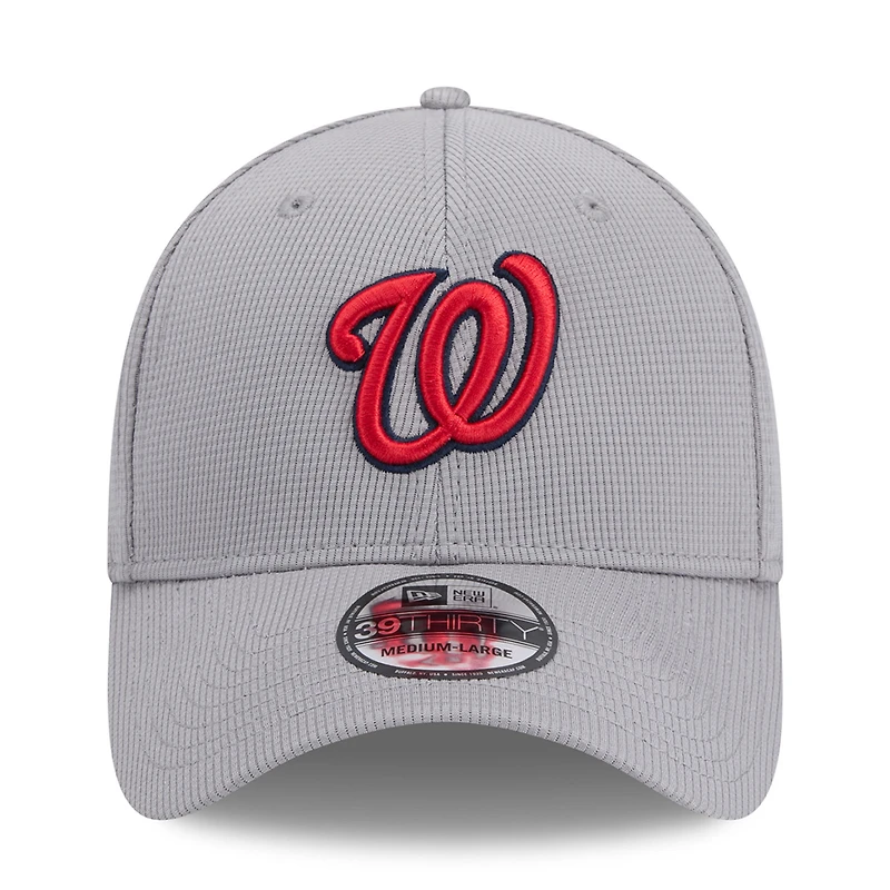Casquette flexible Active Pivot 39THIRTY des Washington Nationals New Era pour hommes, grise