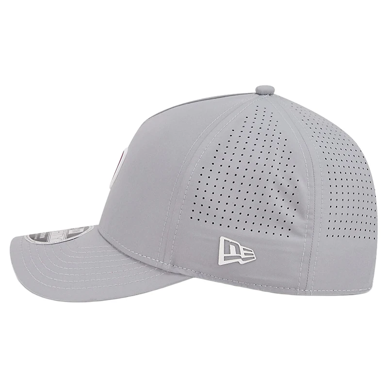 Men's New Era  Gray Washington Nationals Micro Logo 9FORTY M-Crown A-Frame Adjustable Hat