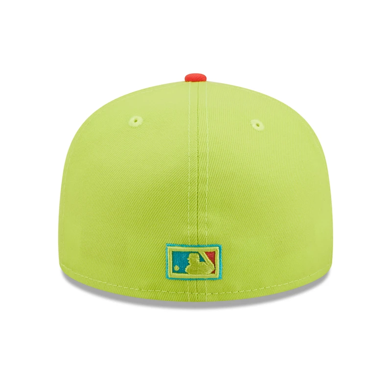 Casquette ajustée 59FIFTY Cyber ​​Highlighter de la saison inaugurale des Washington Nationals 2008 New Era pour homme, vert/rouge