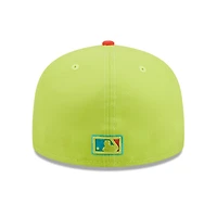 Casquette ajustée 59FIFTY Cyber ​​Highlighter de la saison inaugurale des Washington Nationals 2008 New Era pour homme, vert/rouge