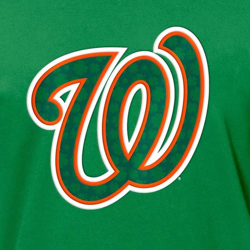 Men's New Era Kelly Green Washington Nationals St. Patrick's Day Shamrock Fill T-Shirt
