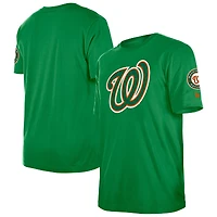 T-shirt à logo Shamrock de la Saint-Patrick des Nationals Washington Kelly Green New Era pour homme