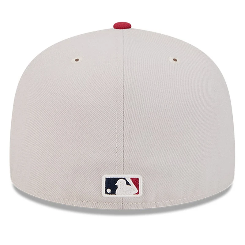 Casquette ajustée 59FIFTY du 4 juillet New Era pour hommes, kaki/rouge, Washington Nationals 2024