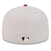 Casquette ajustée 59FIFTY du 4 juillet New Era pour hommes, kaki/rouge, Washington Nationals 2024
