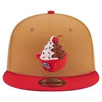 Men's New Era Khaki/Red Washington Nationals Ice Cream 9FIFTY Snapback Hat