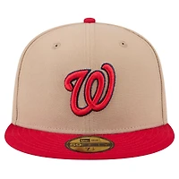 Men's New Era Khaki Washington Nationals 59FIFTY Fitted Hat