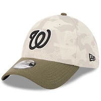 Casquette 39THIRTY Flex pour homme, beige clair/olive, Washington Nationals 2025, Journée des forces armées