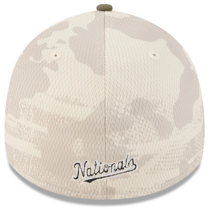 Casquette 39THIRTY Flex pour homme, beige clair/olive, Washington Nationals 2025, Journée des forces armées