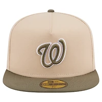 Casquette ajustée bicolore 59FIFTY des Nationals de Washington, beige clair/olive, pour homme, New Era