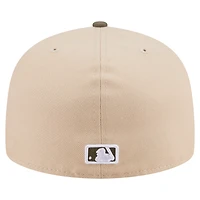 Casquette ajustée bicolore 59FIFTY des Nationals de Washington, beige clair/olive, pour homme, New Era