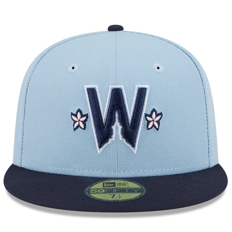 Men's New Era Light Blue/Navy Washington Nationals 2025 City Connect 59FIFTY Fitted Hat