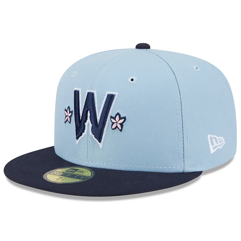 Casquette ajustée 59FIFTY City Connect 2025 des Washington Nationals pour homme, bleu clair/bleu marine, New Era