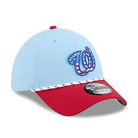 Men's New Era Light Blue/Red Washington Nationals 2025 Fourth of July 39THIRTY Flex Hat