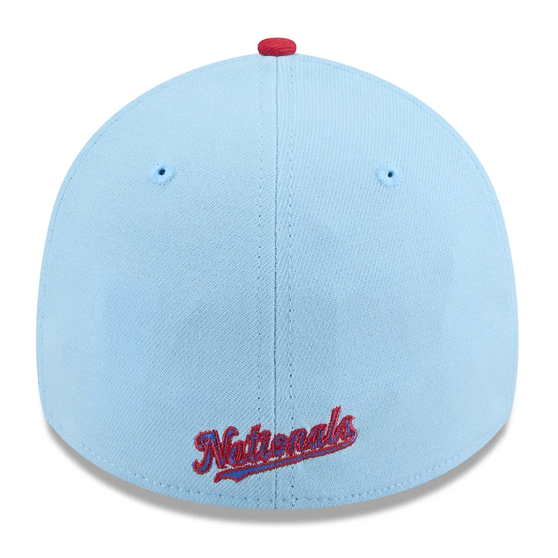 Men's New Era Light Blue/Red Washington Nationals 2025 Fourth of July 39THIRTY Flex Hat