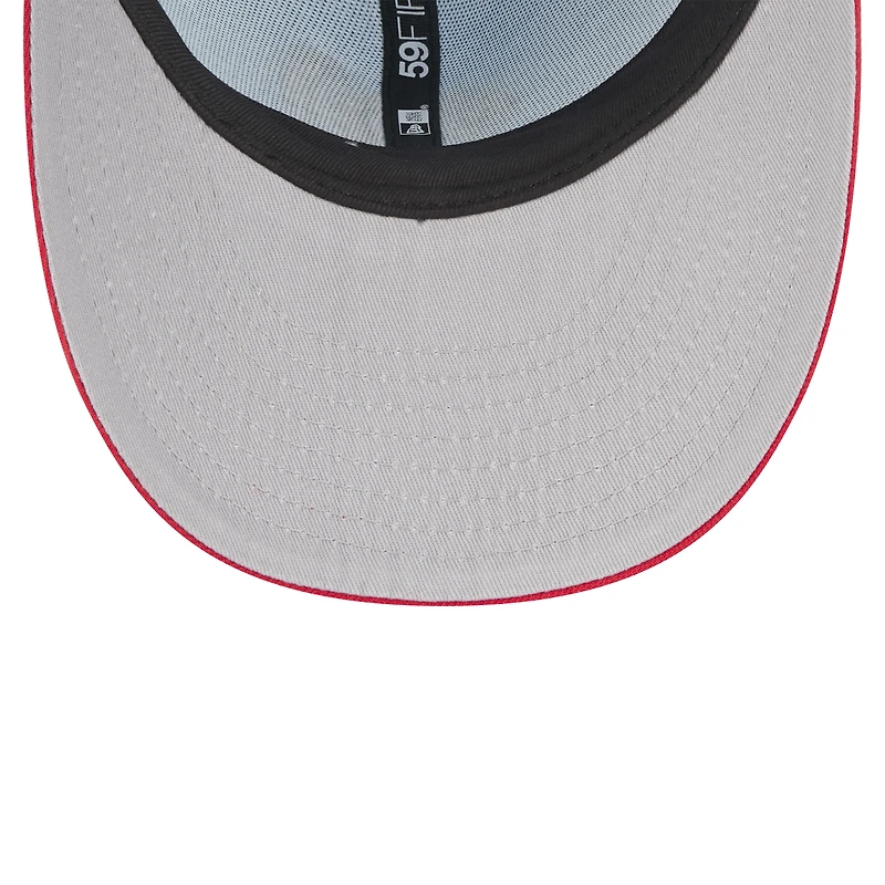Casquette ajustée New Era 59FIFTY bleu clair/rouge pour homme, Washington Nationals 2025, 4 juillet