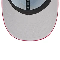 Casquette ajustée New Era 59FIFTY bleu clair/rouge pour homme, Washington Nationals 2025, 4 juillet
