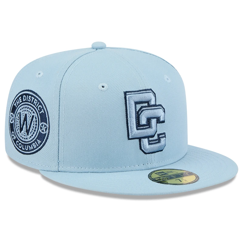 Casquette ajustée 59FIFTY bleu clair New Era pour homme, pack fan City Connect 2025 des Washington Nationals