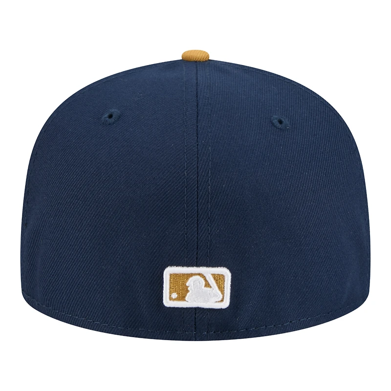 Men's New Era Navy/Khaki Washington Nationals Two-Tone Color Pack 59FIFTY Fitted Hat