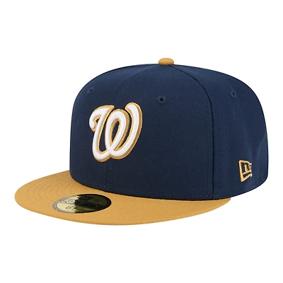 Men's New Era Navy/Khaki Washington Nationals Two-Tone Color Pack 59FIFTY Fitted Hat
