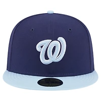 Men's New Era Navy/Light Blue Washington Nationals Color Pack 2-Tone 59FIFTY Fitted Hat