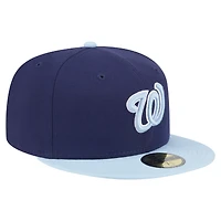Men's New Era Navy/Light Blue Washington Nationals Color Pack 2-Tone 59FIFTY Fitted Hat