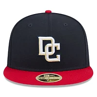 Casquette ajustée 59FIFTY bleu marine pour homme des Washington Nationals, Temple de la renommée du baseball