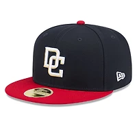Casquette ajustée 59FIFTY bleu marine pour homme des Washington Nationals, Temple de la renommée du baseball