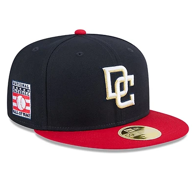 Casquette ajustée 59FIFTY bleu marine pour homme des Washington Nationals, Temple de la renommée du baseball